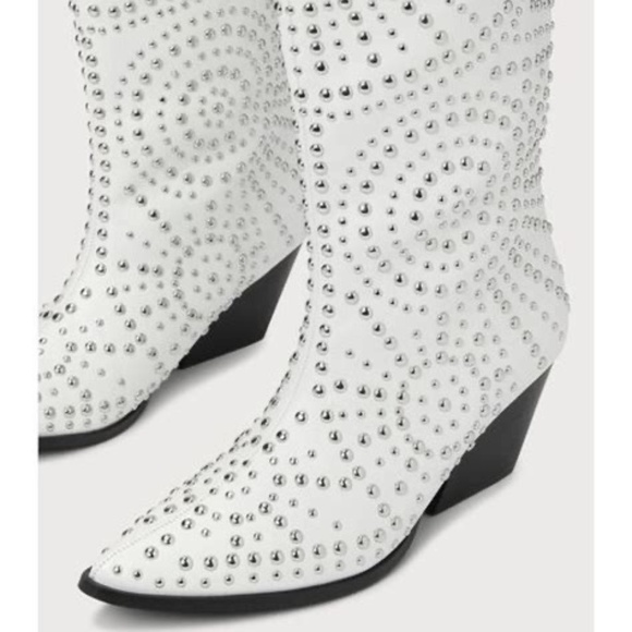 Bellini Zachariah Studded White Boots Size 8 NIB - Picture 7 of 8